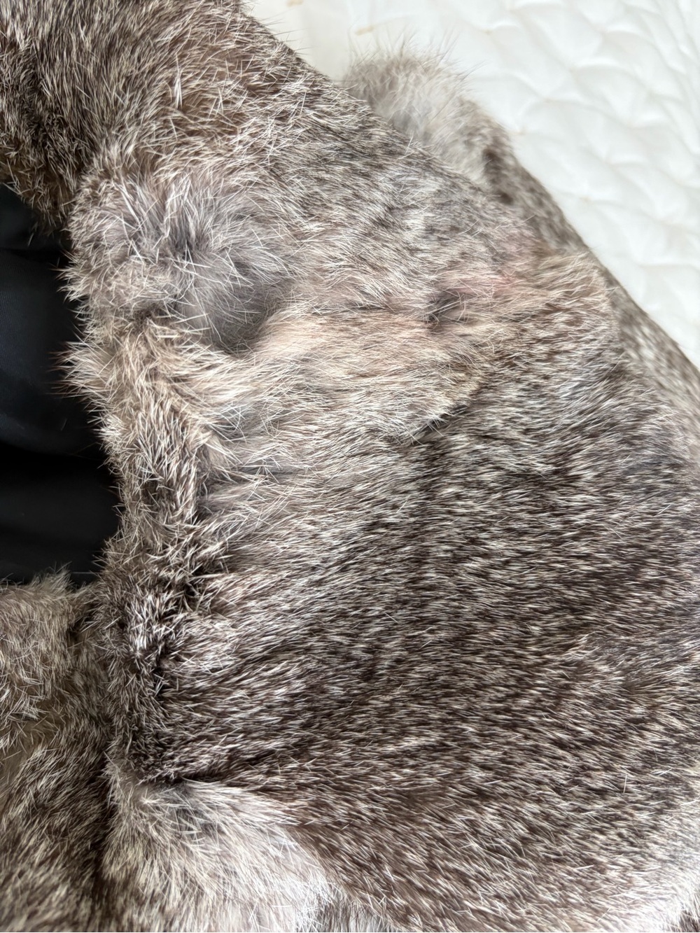 Vintage Rabbit Fur Coat size medium - Picture 7 of 14